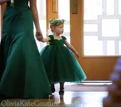 Emerald Flower Girl Dress Flower Girl Dresses Kids Pageant Dresses Green Flower Girl Dresses
