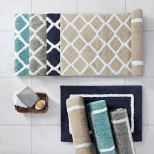 Our luxury bath rugs are offered in an array of colors and styles, and are all made of 100% pure cotton, making them a heavenly bathroom basic. Bathroom Rugs Online Designer Living