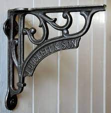 antique cast metal duckett bracket wall shelf brackets giant artificial ferns