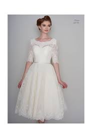 4 out of 5 stars. Loulou Bridal Lb190 Dora Tea Length Vintage Lace 1950s 60s Short Wedding Dress Sleeve
