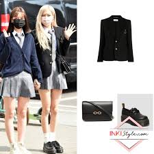 She wore it for the song lovesick girls. Blackpink Rose Rocking The School Uniform Look On Her Way To Knowing Bros Inkistyle