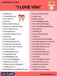 So how do we, as adults, spell love? I Love You 60 Romantic Ways To Say I Love You In English Love English