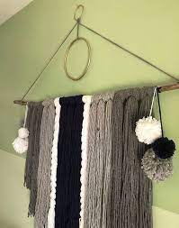 How To Make An Easy Yarn Wall Hanging Bohemianstyle Boho Bohostyle Macrame Yarn Wall Hanging Yarn Wall Art Yarn Hanging