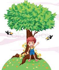 87,649 best sunset pictures for free. A Young Boy Standing Under A Big Tree Stock Vector Colourbox