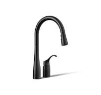 Simplice® Pull-down kitchen sink faucet with three-function sprayhead