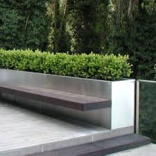 20 Fascinating Modern Garden Planter Bench Designs For Relaxing Concrete Garden Concrete Planters Modern Garden