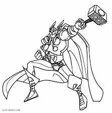 (x)thor drawing at getdrawings free source: Printable Thor Coloring Pages For Kids