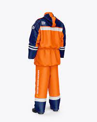 Download Winter Insulated Coveralls Mockup Back Half Side View In Apparel Mockups On Yellow Images Object Mockups