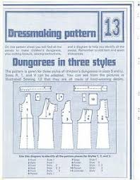 Details About Dressmaking Pattern 13 Dungarees See Sizing Chart In Pictures Sewing Pattern