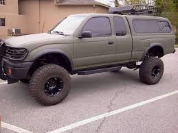 Extra cab automatic with camper shell. Camo Green Toyota Tacoma Toyota Tacoma 4x4 Toyota Trucks