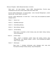Daftar inventaris barang kecamatan katapang pemerintah. Cara Pengisian Rekapitulasi Buku Inventaris Rekap Hasil Sensus