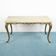 Best choice products 36in faux marble modern round living room accent coffee table w/ metal frame. Vintage Brass And Marble Coffee Table 1950s For Sale At Pamono