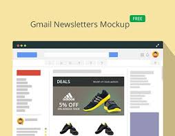 A Free Mockup For Newsletter Templates In An Gmail Style Web App Design Newsletter Templates Mockup