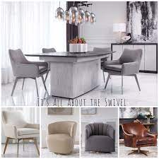 Let S Twist In Revelationbyuttermost New Swivel Chairs Revelationbyuttermos Interior Design Dining Room Stylish Dining Room Dining Room Interiors