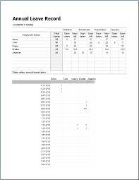 Employee Annual Leave Record Sheet Templates 7 Free Docs Xlsx Pdf Job Cover Letter Examples Annual Leave Attendance Sheet