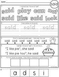 This sight words for kindergarten set also includes 25 sight word find worksheets. Sight Words Worksheets Kindergarten Sight Words By My Study Buddy