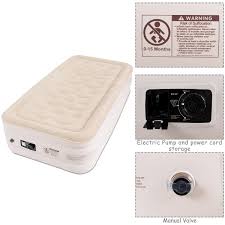 Costway Twin Size Air Mattress Inflatable Upgraded Luxury Airbed Raised Built In Pump Walmart Com Air Bed Air Mattress Inflatable Bed