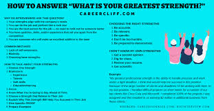 Let's find your top 3 weaknesses together below! What Is Your Greatest Strength Answer Samples Career Cliff