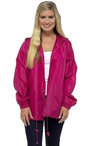 Storm Ridge Regenjacke Fur Damen Durchgehender Reissverschluss Integrierter Beutel Zum Verstauen Gr S Rose Ein Le Regenjacke Oberbekleidung Frauen Lange Armel