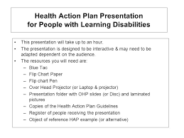 health action plan presentation for people with learning