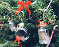 All of these christmas ornament ideas many years ago, i made these ornaments using ribbon. Make These Simple Glass And Cork Bottle Tree Decorations Melanie Lissack Interiors