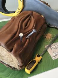 Wood Cake Birthday Werkzeug Torte Fondant Sage Baumstamm Motivtorten Torten Rezepte Torten