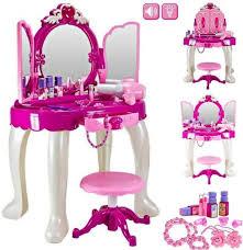 Check spelling or type a new query. Deluxe Girls Pink Musical Dressing Table Vanity Light Mirror Play Set Toy Glamour Make Up Desk With Stool Buy Online In Congo At Congo Desertcart Com Productid 47887113