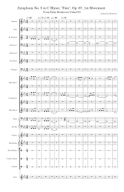Symphony No.5, Op.67 – Ludwig van Beethoven Symphony No. 5 in C Minor,  "Fate", Op. 67, 1st Movement - Baby Beethoven Sheet Music for  Vocals, Celesta, Oboe, Clarinet in e-flat & more