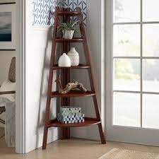 Beachcrest Home Pierview Corner Bookcase Reviews Wayfair Corner Bookcase Bookcase Living Room Furniture Sale