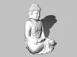 Sitting Buddha Garden Statue 3d Model Statue Sitting Buddha Garden Statues