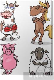 Collection de cindy dld • dernière mise à jour il y a 15 heures. Tableau Sur Toile Ensemble De L Humour Animaux De Ferme De Bande Dessinee Pixers Nous Vivons Pour Changer