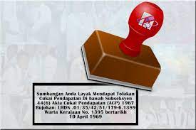 Sumbangan anda dikecualikan daripada cukai pendapatan di bawah seksyen 44 (6) akta cukai pendapatan 1967. Twitter à¤ªà¤° Tabung Warisan Mara Setiap Sumbangan Akan Mendapat Tolakan Cukai Pendapatan Di Bawah Subseksyen 44 6 Akta Cukai Pendapatan Acp 1967 Http T Co 8rwkpaf3