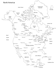 The 47 countries are numbered and labeled. Outline Map Of North America Printable Blank Map Of North America Whatsanswer