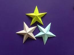 Then, fold the top corners to the bottom and press the sides in so the paper is folded up in a small diamond next, grab the upper layer of the right side and fold the bottom edge to the center crease. How To Make A 3d Paper Star Easy Origami Stars For Beginners Making Diy Paper Crafts Youtube