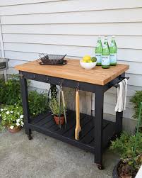 There isn't a set height for mounting your kettle grill; Diy Grill Cart Angela Marie Made