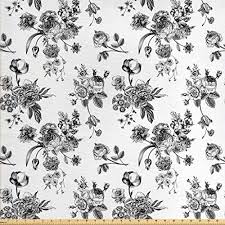We have temporary problems with units: Ambesonne Black And White Fabric By The Yard Vintage Floral Pattern Victorian Classic Royal Inspired New Modern Art Decorative Fabric For Upholstery And Home Accents 3 Yards Black And White Buy Online