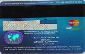 Può essere utilizzata non solo sul territorio nazionale, ma anche all'estero, sia nei punti vendita tradizionali che nei negozi online. Bank Card Genius Card Unicredit Banca Italy Col It Mc 0046 02