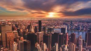 New York S Day Is Nearly Over 3840 X 2160 New York Sunset World Cities New York Skyline
