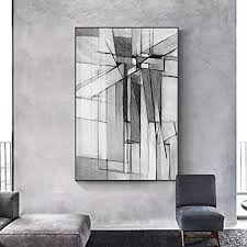Awesome encore un tableau trs moderne dans les tons de gris noir et blanc travaill avec diffrentes structures. Qianlei Abstrait Style Industriel Toile Peinture Affiche Impression Moderne Blanc N Noir Mur Art 40x60 Cm Pas De Cadre Amazon Fr Cuisine Maison