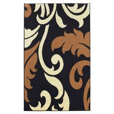 Black And Brown Area Rugs Linon Capri Area Rug Black Brown 4 25 X 7 25 Ft Area Rugs Area Rug Sizes Rugs