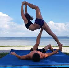 I Absolutely Love This Pose We Transitioned Here From A Outside Side Star Counter Balance Swipe To See Video O Acro Yoga Poses Yoga Poses For Men Yoga Images