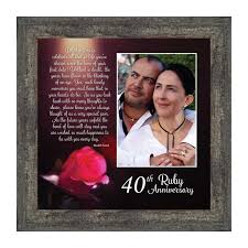 This creative 40th anniversary gift for parents will remind them of your love and care for them. 40th Anniversary Gifts For Parents Ruby 40th Anniversary Decorations For Party 40th Anniversary Frame Ruby Gifts 40 Year Anniversary Gift For Wife Ruby Wedding Anniversary Picture Frames 6307 Walmart Com Walmart Com