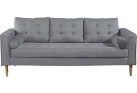 Sofa 3 sitzer günstig online kaufen. Sit 4sofa Sofa 3 Sitzer Inklusive 2 Kissenrollen Grau Bezug Grau Beine Natur Hertie De