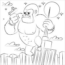 Cinco primeros godzilla vs kong dibujo para colorear. King Kong Enojado 1 Para Colorear Imprimir E Dibujar Dibujos Colorear Com