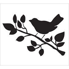 Folkart Painting Stencils 8 5 X10 Bird Stencil Painting Bird Stencil Silhouette Art