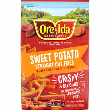 Toss these frozen french fries on a baking sheet to bake them in the oven according to package instructions for perfect golden fries. Ore Ida Gluten Free Sweet Potato Straight Cut Frozen Fries 19 Oz Fry S Food Stores