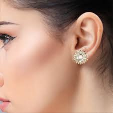 Shop Lab Grown Beam Pearl Diamond Earrings Online