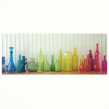 Eyeheartprettythings Rainbow Pretty Coloredbottles Decor House Colored Glass Bottles Colored Glassware Rainbow Glassware