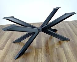 Pieds De Table A Manger En Metal Pieds De Table A Manger Industriels D Acier D Acier D Araignee Base De Table En Metal Moderne Jambes De Table Pour Live Edge Pieds De Table