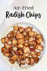 low carb keto air fryer radish chips
